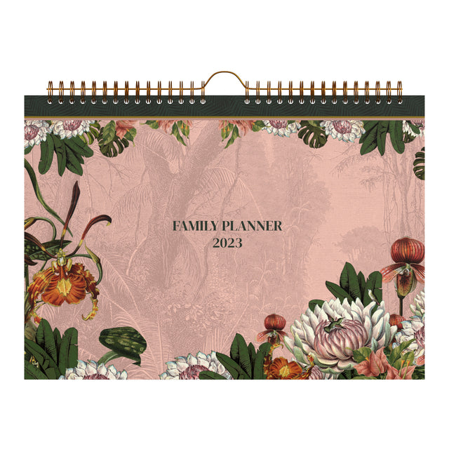 Lannoo - Familiekalender 310x220 botanic pink 58pag