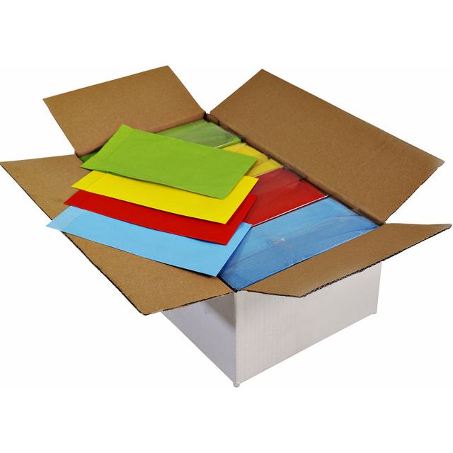 Geschenktüte Kraft uni Farbe 12x19cm Assorti Box mit 4x250 Stück