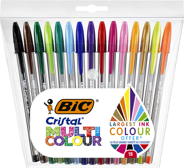 BIC - Ball Pen Cristal Multicoor Enui bei 15 Farben