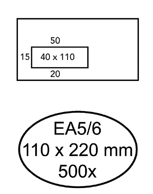 Quantore - Envelop venster ea5/6 vl45 zk 80gr wt