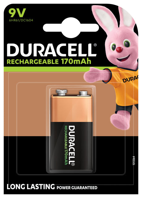 Duracell - Batterie rechargeable 1x9volt 170mAh Plus | 10 pièces