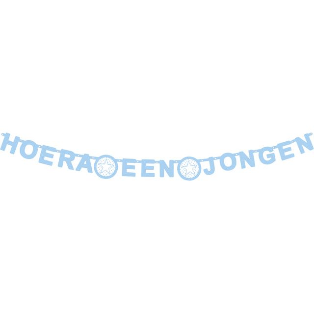 Haza - Letterslinger haza hoera een jongen blauw | 5 stuks