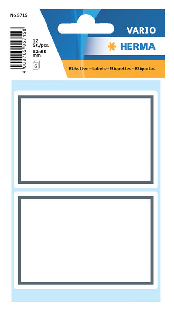 Herma - Label 5715 53x80mm Script Gray Frame 12 pièces | 10 pièces