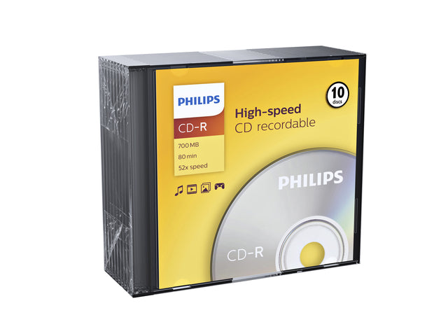 Philips - CD -r 80 Minuten 700 MB 52x SL (10) | 12 Stücke