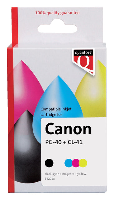 Quantore-inkcartridge PG-40 CL-41 Black + Couleur