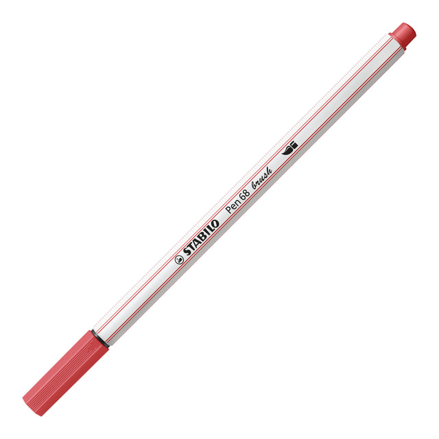 Stabilo - Brushstift pen 68/47 roestig rood | 10 stuks