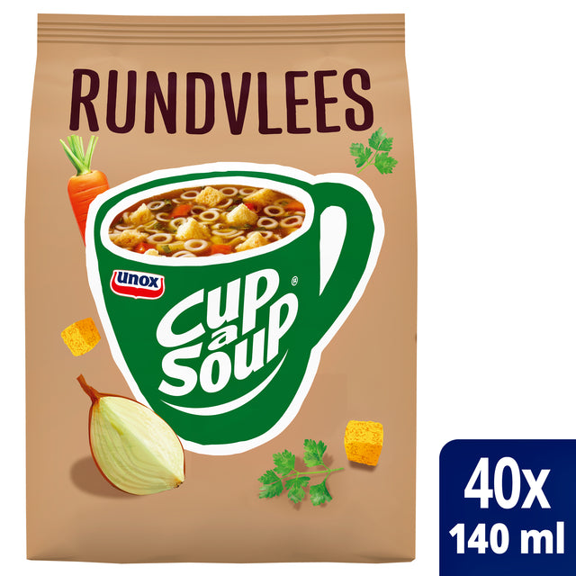 Unox - Cup-a-soup machinezak rundvlees 140ml | 4 stuks