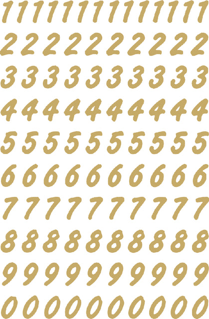 Herma - Label 4151 8 mm Numbers 0-9 Gold on Transparent 200st | 10 pièces