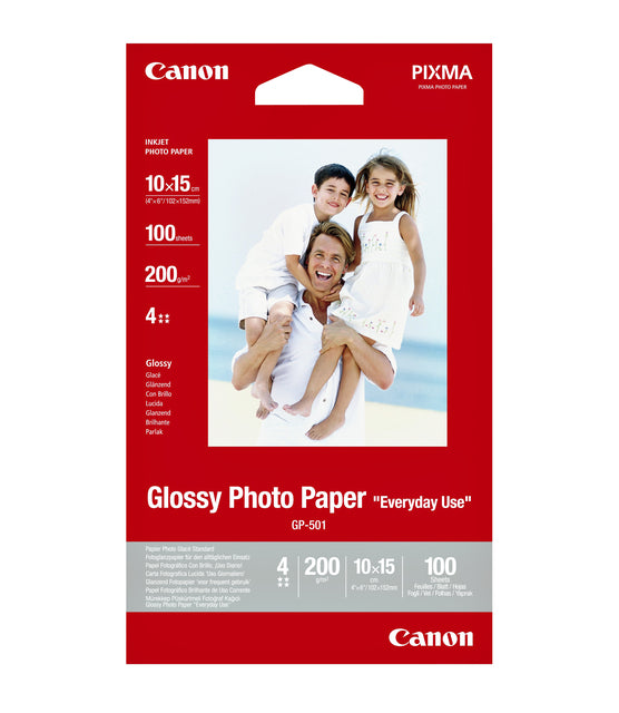 Canon - Fotopapier GP -501 Glossy, Ft 10 x 15 cm, 210 g, 100 Blätter Anzug