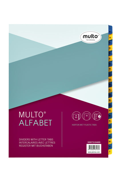 Multo - Tabbladen multo 7310400 a4 23r karton a-z chamois