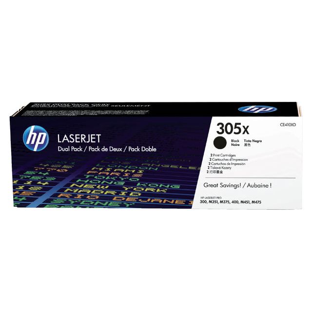 HP - Tonercartridge  ce410xd 305x zwart 2x