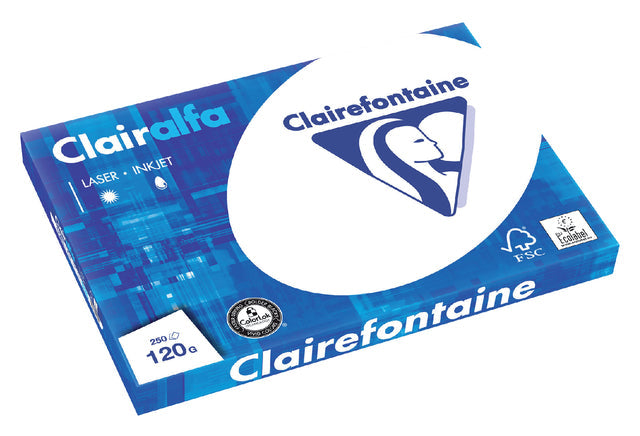 Clairefontaine - Clairalfa Présentation Papier FT A3, 120 g, PACH de 250 Fil