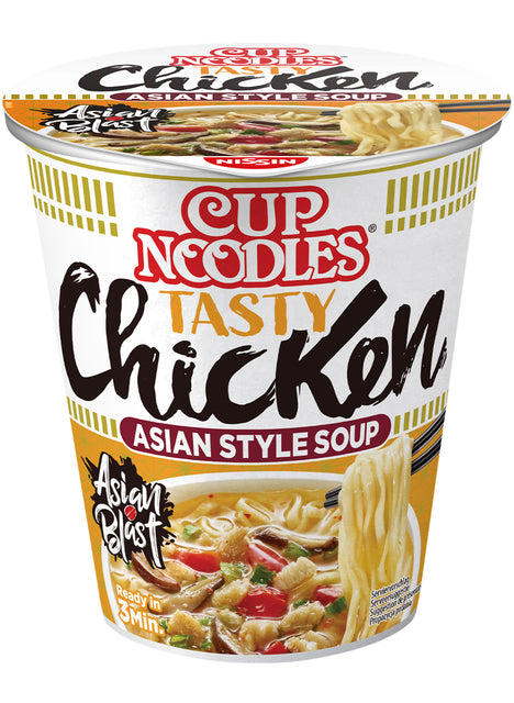 Nissin - Nouilles tasses de poulet savoureuses | 8 pièces