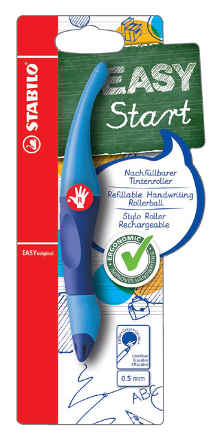 STABILO - EASYoriginal roller, voor rechtshandigen, blister van 1 stuk, blauw