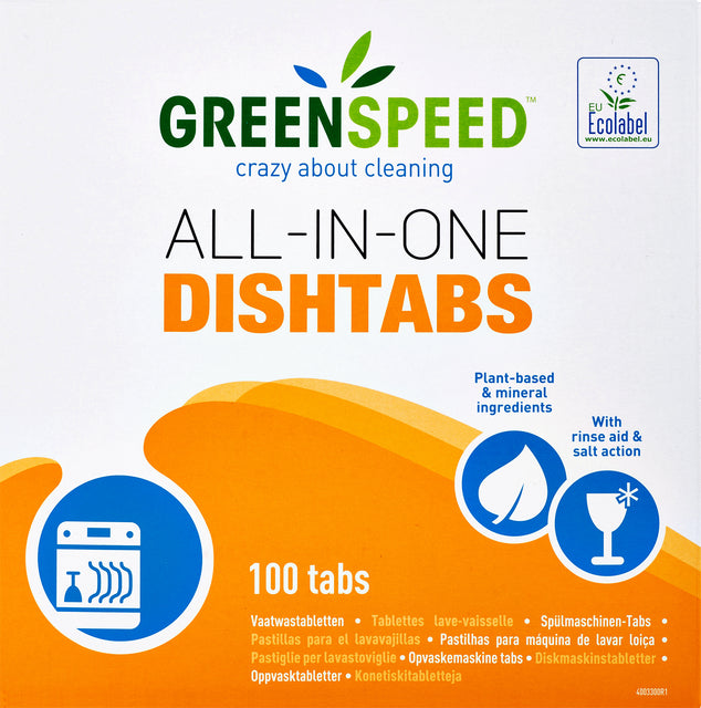 Greenspeed - All-In-One vaatwastabletten 3 in 1 werking, 100 stuks, 1.8 kg