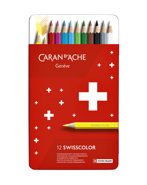 Caran d'ache - Kleurpotloden caran d'ache swisscolor 12 stuks ass