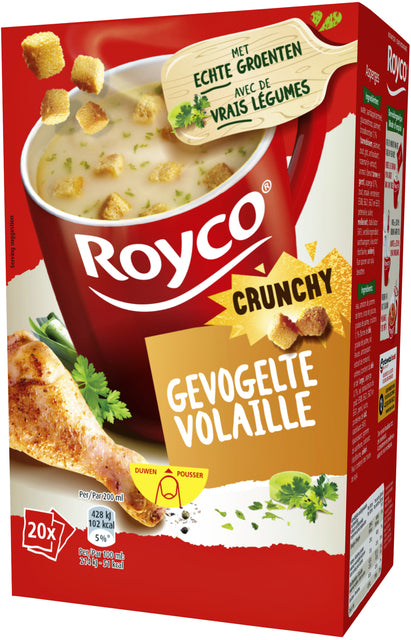 Royco - Minute Suppe Geflügel mit Croutons, Pack mit 20 Taschen