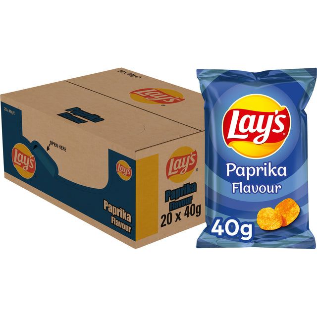 Lay's - chips paprika zakje 40gr | 20 stuks