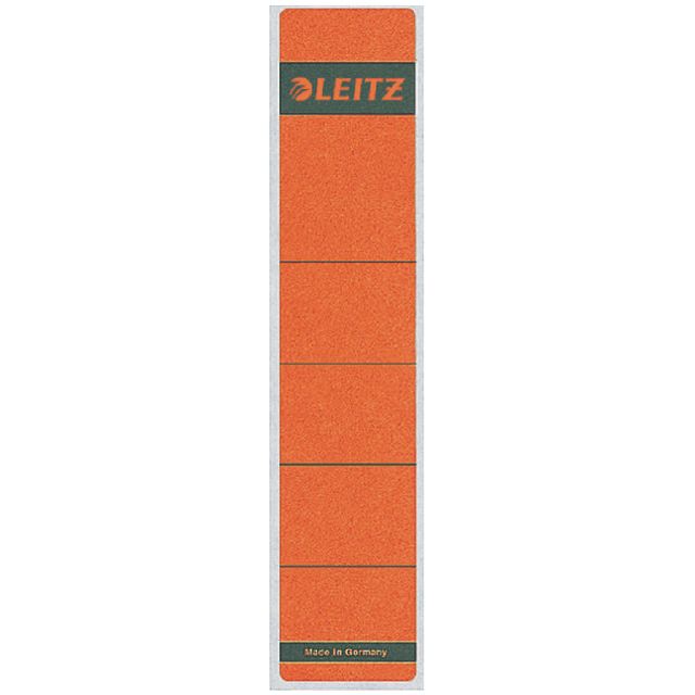 Leitz - Back Label Leitz 1643 39 x 192mm Rot | PAK A 10 Stück | 10 Stück