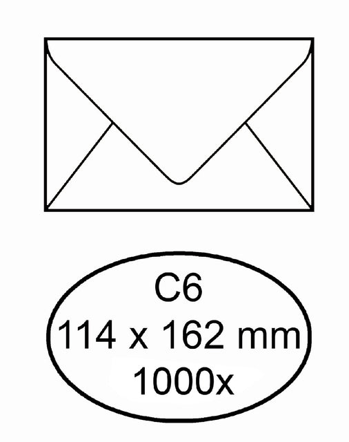 IEzzy - Enveloppe Bank C6 114x162mm Gome White