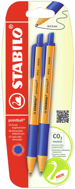 Stabilo - Ballpoint Pointball Blue | 10 Stücke