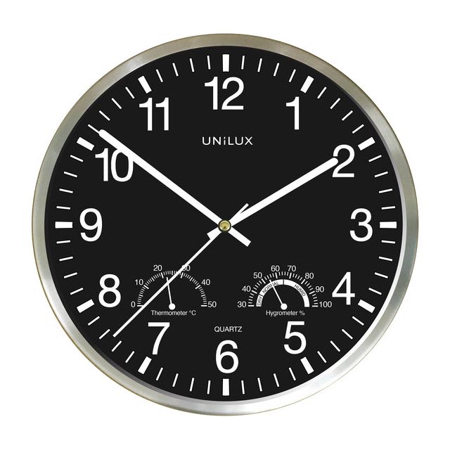 Unilux - horloge murale wety gris