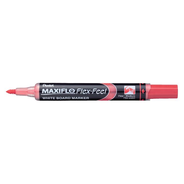 Pentel - Viltstift  mwl5sbf whiteboard 1.5-4.5 rood