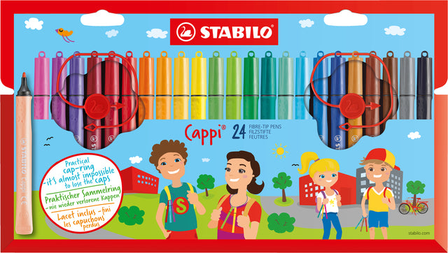 Stabilo - Viltstift cappi 168/24 m 24st assorti