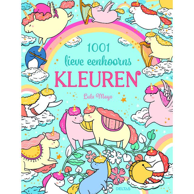 Deltas - Kleurboek  1001 lieve eenhoorns kleuren