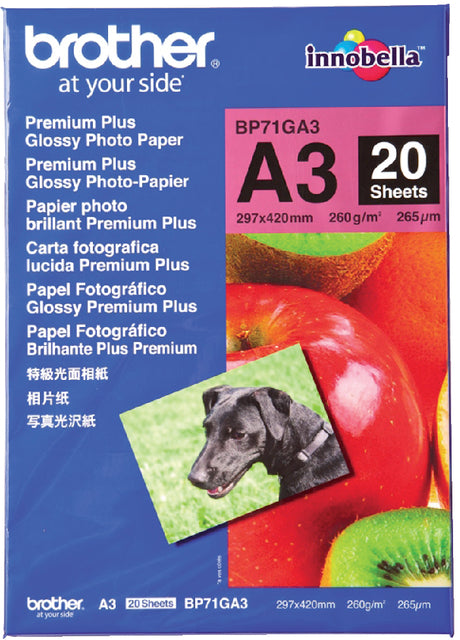 Brother - Fotopapier brother bp-71 a3 260gr glans