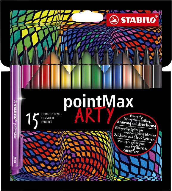 Stabilo - Viltstift pointmax 488/15 arty m 15st ass | 6 stuks