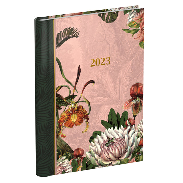 Lannoo - Agenda 2023 120x160 wire-o botanic 7d/2p pink