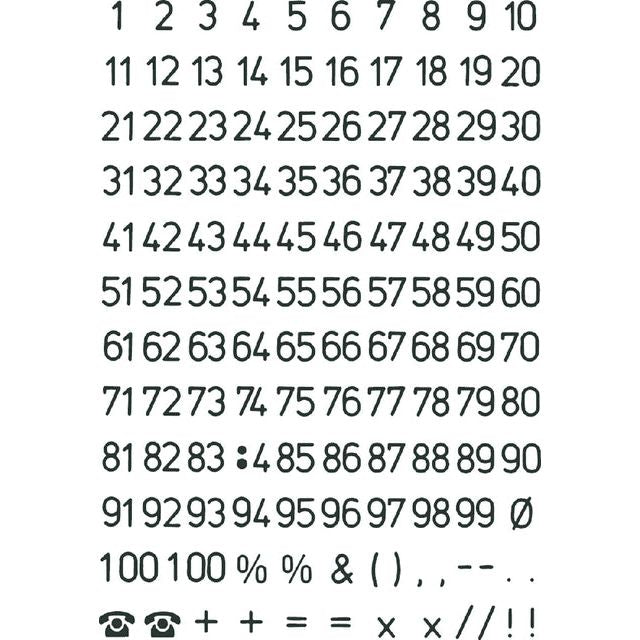 HERMA - Etiket  4155 5mm getallen zwart op transp | 10 stuks
