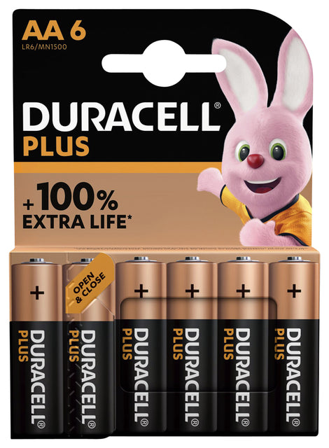 Duracell - Batterie plus 6XAA | 10 pièces