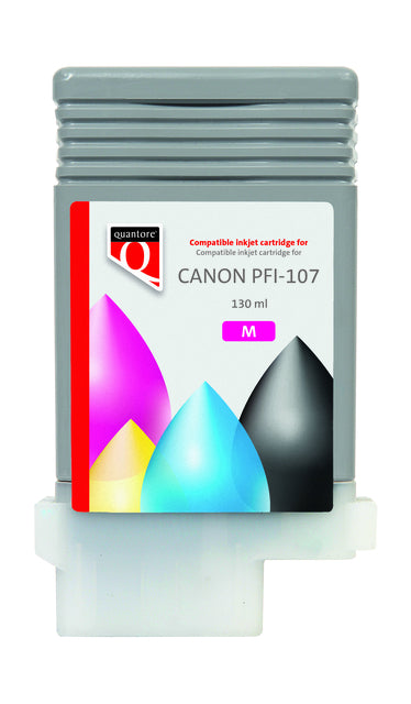 Quantore - Inktcartridge canon pfi-107 rood | 12 stuks