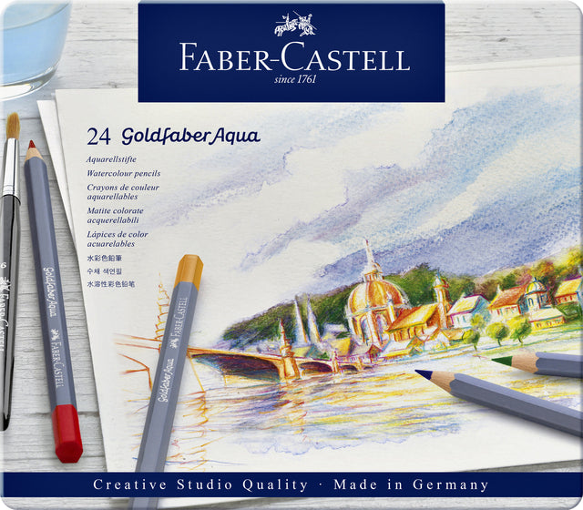 Faber Castell - Kleurpotlood faber-castell gf aquarel 24st assorti