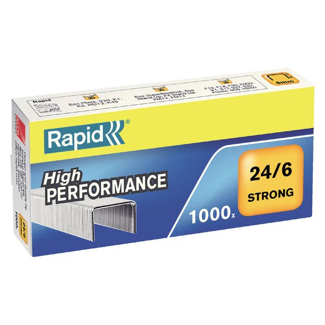 Rapid - Nieten 24/6 gegalv strong 1000st | 10 stuks