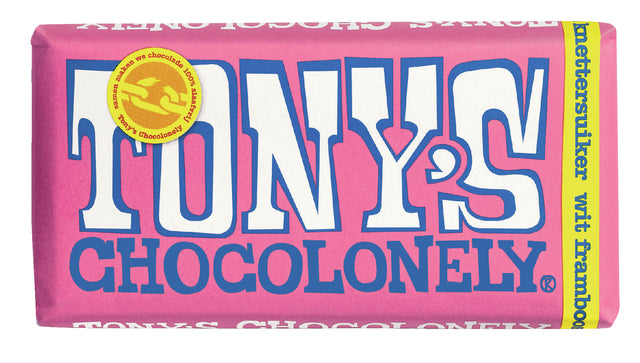 Tony's Chocolonely - Chocolade tony chocolonely wt frambs knettersuiker