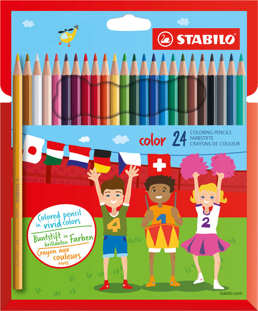 Stabilo - Crayon de couleur, boîtier en carton de 24 pièces