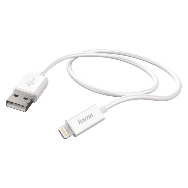 Cable Hama USB Lightning-A 2,0 1 mètre blanc