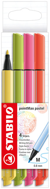 Stabilo - Felt -Tip Pointmax Essence à 4 couleurs pastel