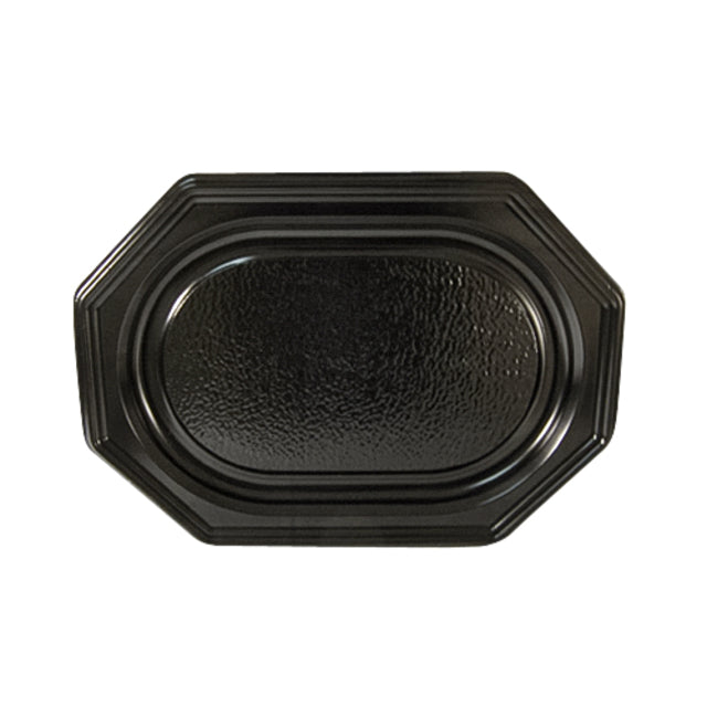 Conpax - Cateringschaal, uit gerecycleerd PET, ft 35 x 25 cm, zwart, pak van 10 stuks