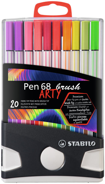 STABILO - Brushstift pen 68/20 arty 20st assorti