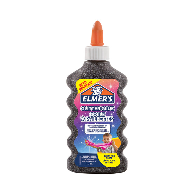 Elmer's - Kinderlijm  glitter 177ml zwart