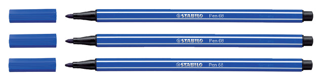 Stabilo - Viltstift pen 68/32 m donkerblauw | 10 stuks