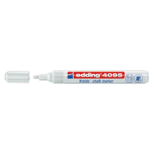 Edding - Krijtmarker e-4095 wit (1 stuk op blister)