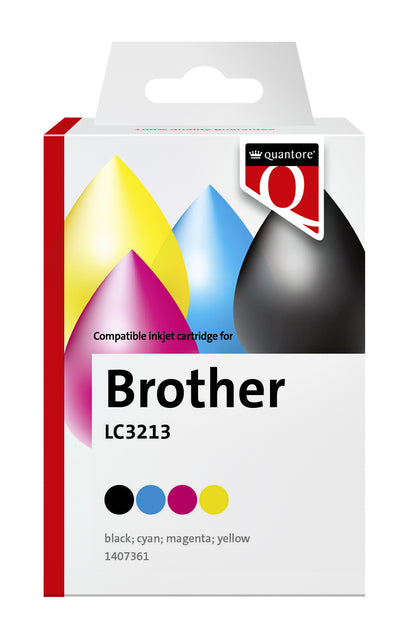 Quantore - Inktcartridge brother lc3213 zwart+3kleur | 12 stuks