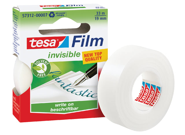 Tesa - film de bande adhésif invisible 19 mmx33m