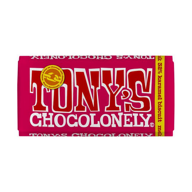 Tony's Chocolonely - Biscuit Karamel au lait au chocolat 180GR | 15 pièces