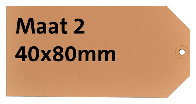 HF2 - Label hf2 nr2 40x80mm karton 200gr chamois | 10 stuks